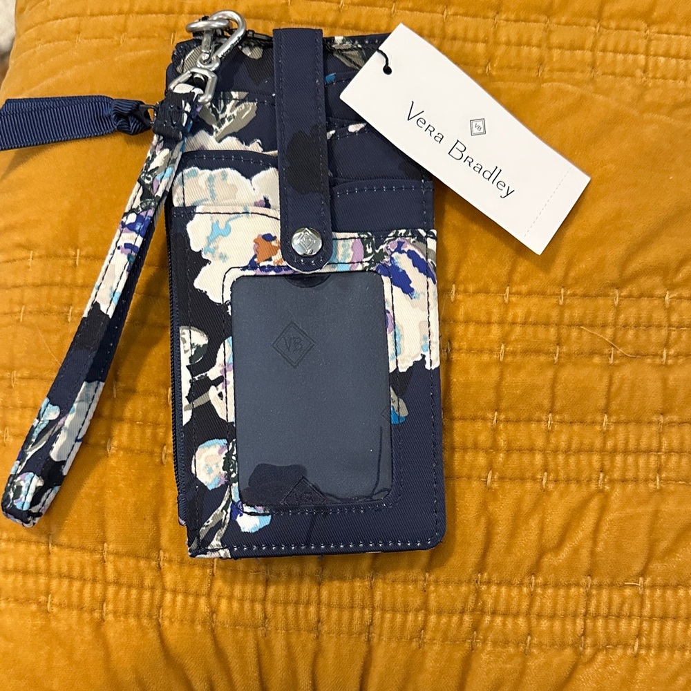 Vera Bradley Blue and White Floral card and ID wristlet